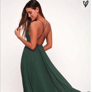 Lulu’s Dark Green Evening Gown Size XL